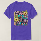 Little Miss Sassy Pants Cowhide Sunflower Leopard T-Shirt (Design vorne)