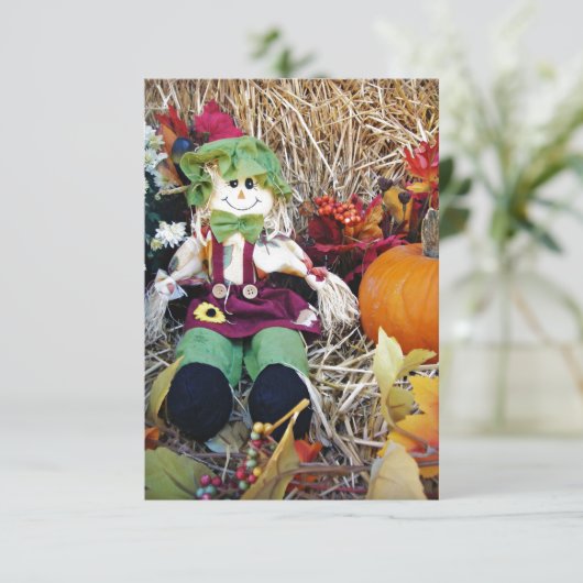 Little Miss Scarecrow Dankeskarte (Stehend Vorderseite)