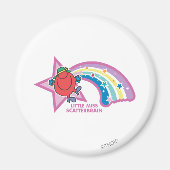 Little Miss Scatterbrain | Regenbogen und Stars Magnet (Vorne)