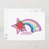Little Miss Scatterbrain | Regenbogen und Stars Postkarte (Vorne/Hinten)