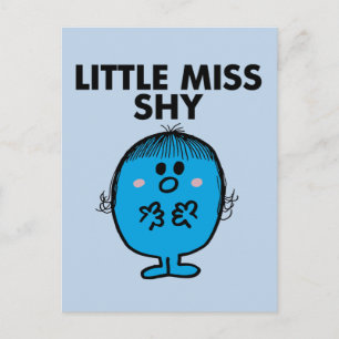 Little Miss Schüchtern Schwarze Schrift Postkarte