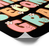 Little Miss Second Grade Niedlich Groovy Erster Ta Poster (Ecke)