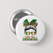 Little Miss Shenanigans St. Patricks Day Mädchen K Button (Vorne & Hinten)