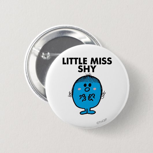Little Miss Shy | Schwarze Schrift Button (Vorne & Hinten)