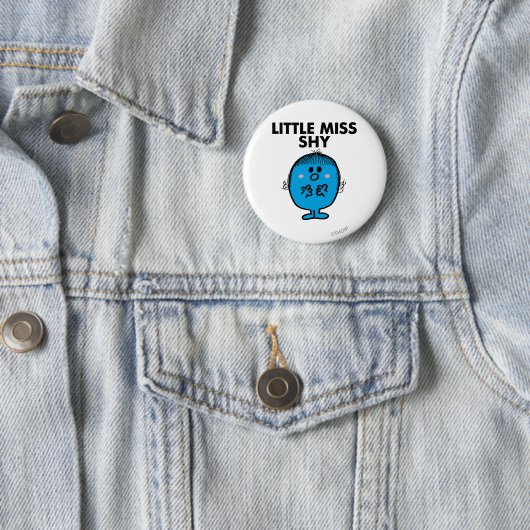 Little Miss Shy | Schwarze Schrift Button (Beispiel)