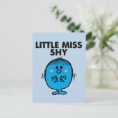 Little Miss Shy | Schwarze Schrift Postkarte (Stehend Vorderseite)
