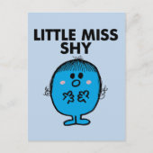 Little Miss Shy | Schwarze Schrift Postkarte (Vorderseite)
