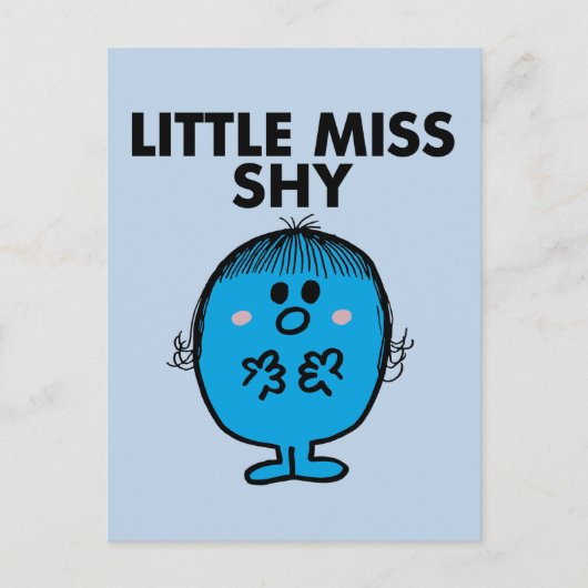 Little Miss Shy | Schwarze Schrift Postkarte (Vorderseite)