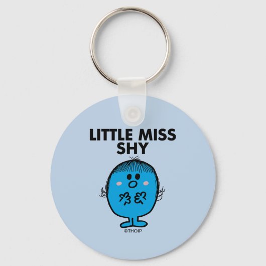 Little Miss Shy | Schwarze Schrift Schlüsselanhänger (Rückseite)