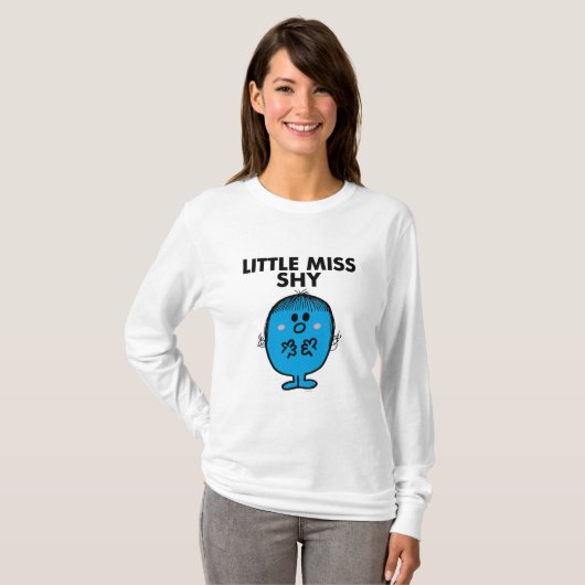 Little Miss Shy | Schwarze Schrift T-Shirt (Vorne ganz)