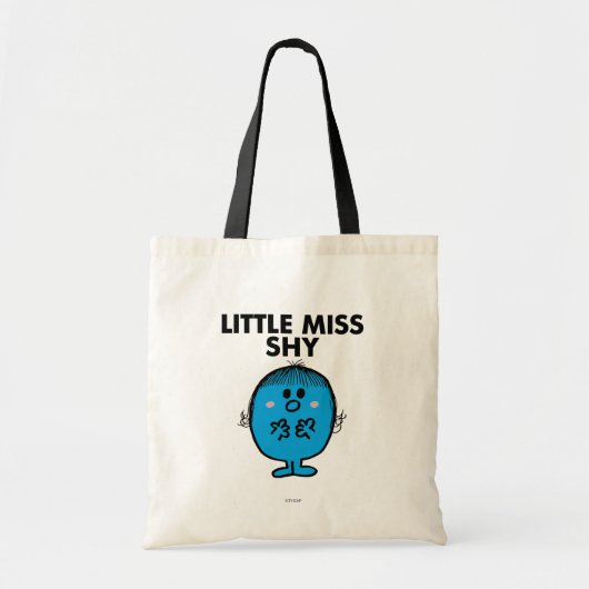 Little Miss Shy | Schwarze Schrift Tragetasche (Vorne)