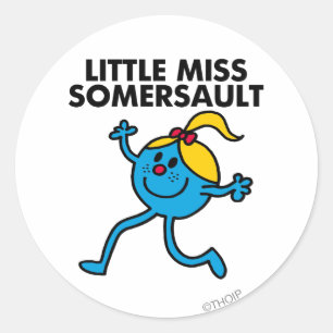 Little Miss Somersault Walking Tall Runder Aufkleber