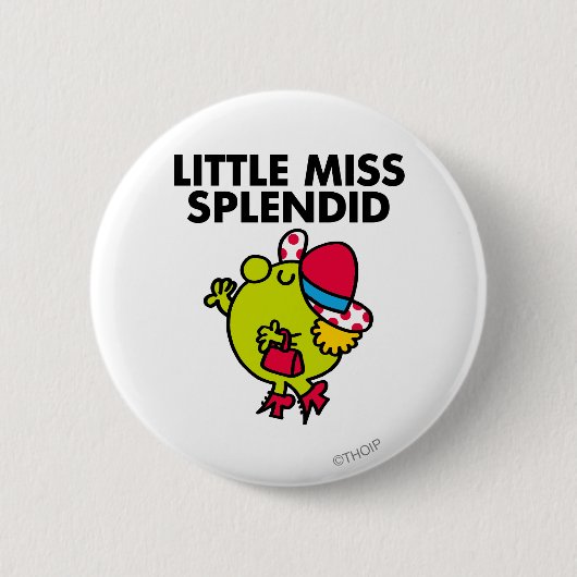 Little Miss Splendid | Schwarze Schrift Button (Vorderseite)
