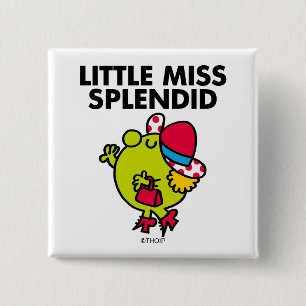 Little Miss Splendid   Schwarze Schrift Button
