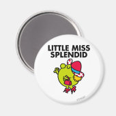 Little Miss Splendid | Schwarze Schrift Magnet (Vorderseite/Rückseite)