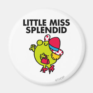 Little Miss Splendid   Schwarze Schrift Magnet