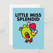 Little Miss Splendid | Schwarze Schrift Postkarte (Vorne/Hinten)