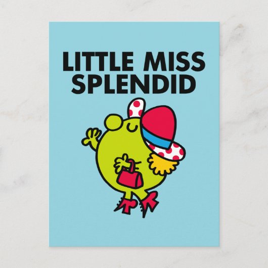 Little Miss Splendid | Schwarze Schrift Postkarte (Vorderseite)