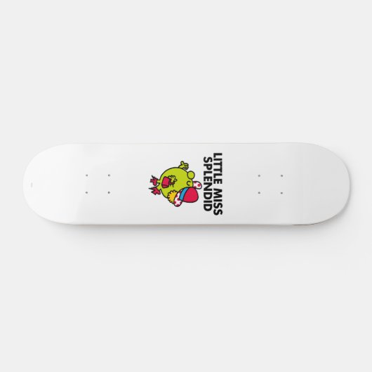Little Miss Splendid | Schwarze Schrift Skateboard (Horizontal)