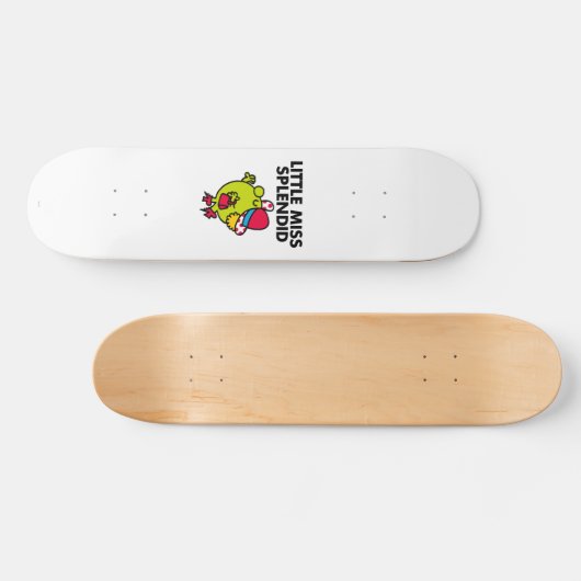 Little Miss Splendid | Schwarze Schrift Skateboard (Horizontal)