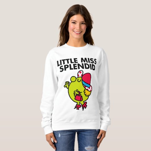 Little Miss Splendid | Schwarze Schrift Sweatshirt (Vorne ganz)