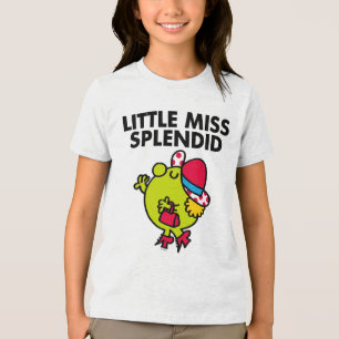 Little Miss Splendid Schwarze Schrift Tri-Blend Shirt