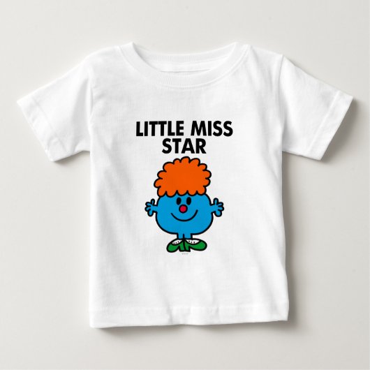Little Miss Star | Schwarze Schrift Baby T-shirt (Vorderseite)