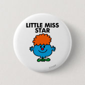 Little Miss Star | Schwarze Schrift Button (Vorderseite)