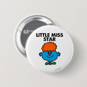 Little Miss Star | Schwarze Schrift Button (Vorne & Hinten)