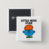 Little Miss Star | Schwarze Schrift Button (Vorne & Hinten)