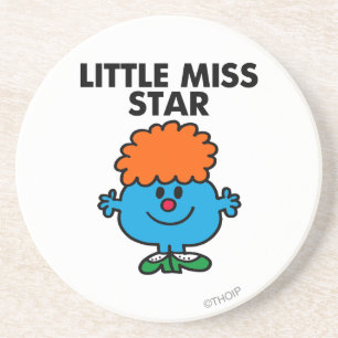 Little Miss Star   Schwarze Schrift Getränkeuntersetzer