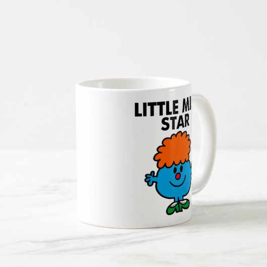 Little Miss Star | Schwarze Schrift Kaffeetasse (VorderseiteRechts)