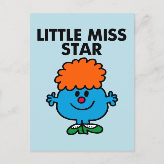 Little Miss Star | Schwarze Schrift Postkarte (Vorderseite)