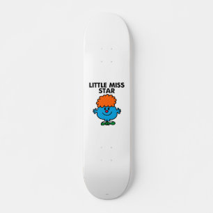 Little Miss Star Schwarze Schrift Skateboard