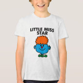 Little Miss Star | Schwarze Schrift Tri-Blend Shirt (Vorderseite)