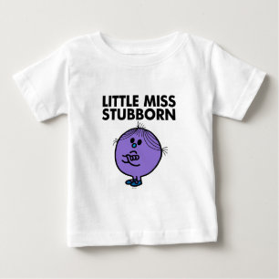 Little Miss Stubborn Überquerte Waffen Baby T-shirt
