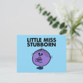 Little Miss Stubborn | Überquerte Waffen Postkarte (Stehend Vorderseite)