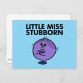 Little Miss Stubborn | Überquerte Waffen Postkarte (Vorne/Hinten)