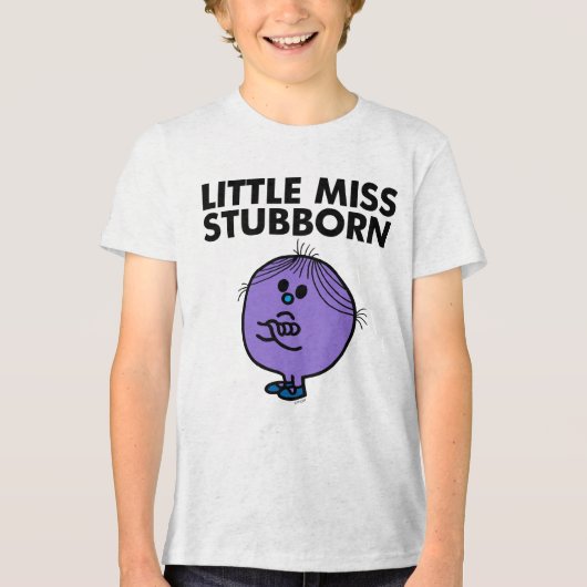 Little Miss Stubborn | Überquerte Waffen Tri-Blend Shirt (Vorderseite)
