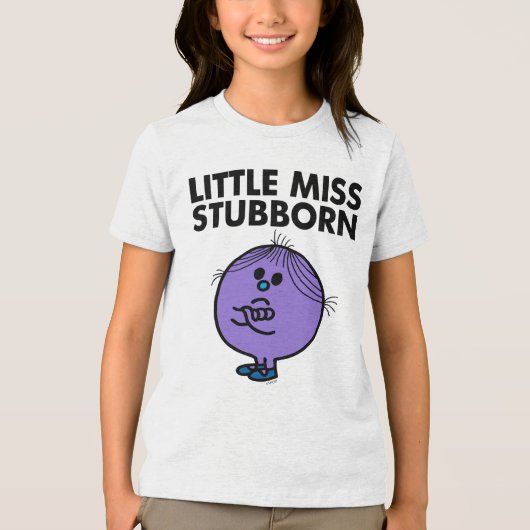 Little Miss Stubborn | Überquerte Waffen Tri-Blend Shirt (Vorderseite)