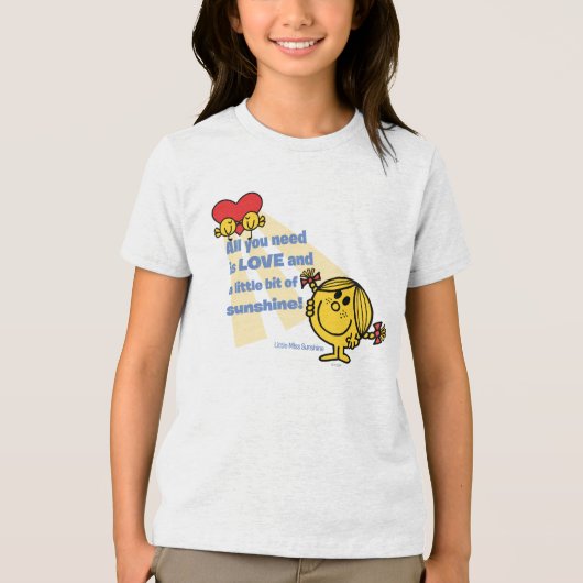 Little Miss Sunshine | Alles was Sie brauchen ist. Tri-Blend Shirt (Vorderseite)