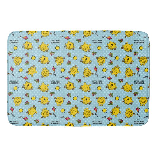 Little Miss Sunshine | Aquamarines Polka Dot Muste Badematte (Vorderseite)