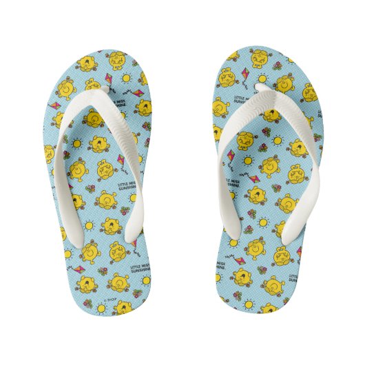 Little Miss Sunshine | Aquamarines Polka Dot Muste Kinderbadesandalen (Fußbett)