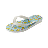 Little Miss Sunshine | Aquamarines Polka Dot Muste Kinderbadesandalen (Schrägansicht)