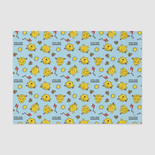Little Miss Sunshine | Aquamarines Polka Dot Muste Seidenpapier (Vorderseite)
