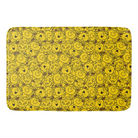 Little Miss Sunshine | Fun Yellow Smile Pattern Badematte (Vorderseite)
