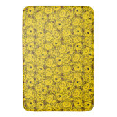 Little Miss Sunshine | Fun Yellow Smile Pattern Badematte (Vorderseite Vertikal)