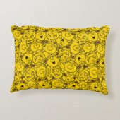 Little Miss Sunshine | Fun Yellow Smile Pattern Dekokissen (Rückseite)