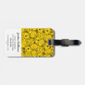 Little Miss Sunshine | Fun Yellow Smile Pattern Gepäckanhänger (Rückseite horizontal)
