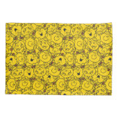 Little Miss Sunshine | Fun Yellow Smile Pattern Kissenbezug (Rückseite-Links)